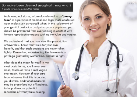 So you've been deemed avaginal